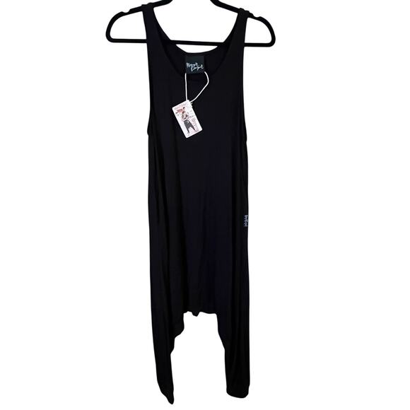 NEW Momper Romper Sleeveless Ultra Soft Harem Style Romper Black Women's Large - Picture 1 of 10
